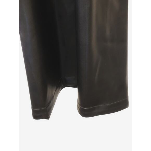 NWT Anthropologie Black Faux Leather Pinafore Skirt - Size 8 - Picture 9 of 10